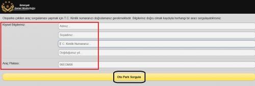 sms ile çekilen araç sorgulama e-sorgulama.com