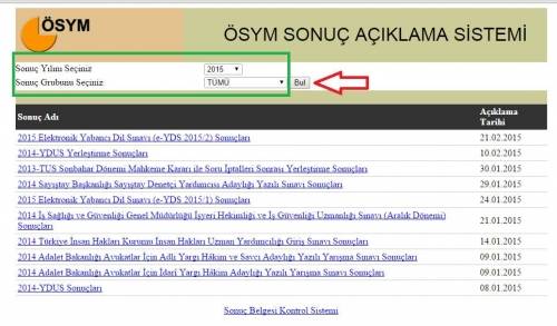 öss sonuçları sorgulama e-sorgulama.com
