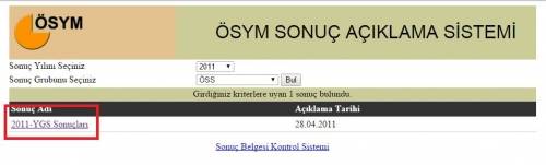 öss sonuçları sorgulama e-sorgulama.com