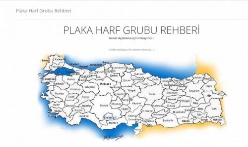 plaka harf grubu e-sorgulama.com