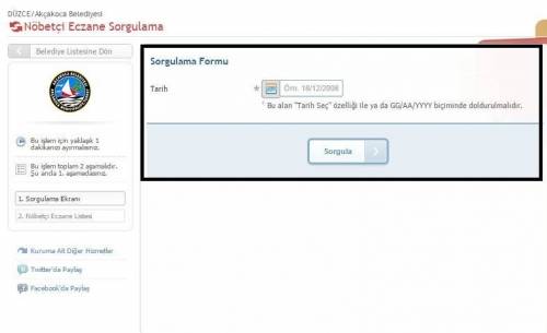 akçakoca belediyesi nöbetçi eczane sorgulama e-sorgulama.com